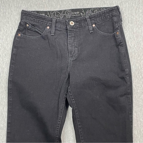 WRANGLER Q-Baby No Gap Waistband Bootcut Black Riding Jeans - Picture 3 of 12